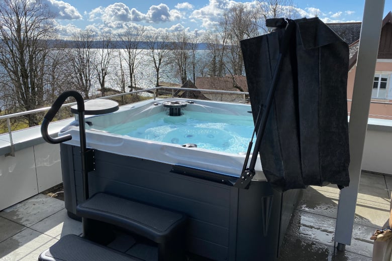 Abdeckung des Whirlpools hilft bei schnellerem aufheizen