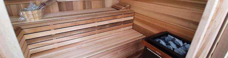 Sauna-Aufguss-Zubehör: Kübel, Kelle, Steine
