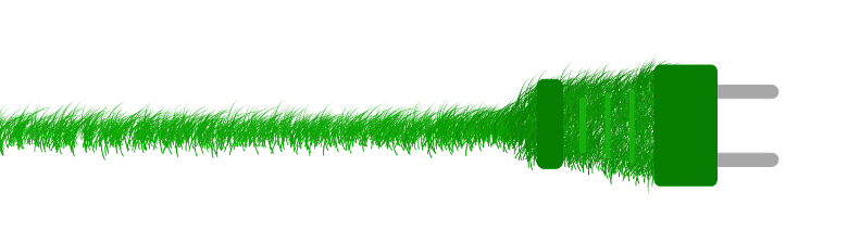 Grafik grüner Stecker - Symbol für umweltfreundliche Strom-Nutzung