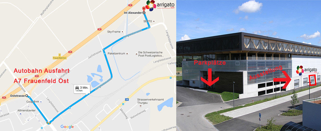Arrigato in Frauenfeld Anfahrt zu Arrigato