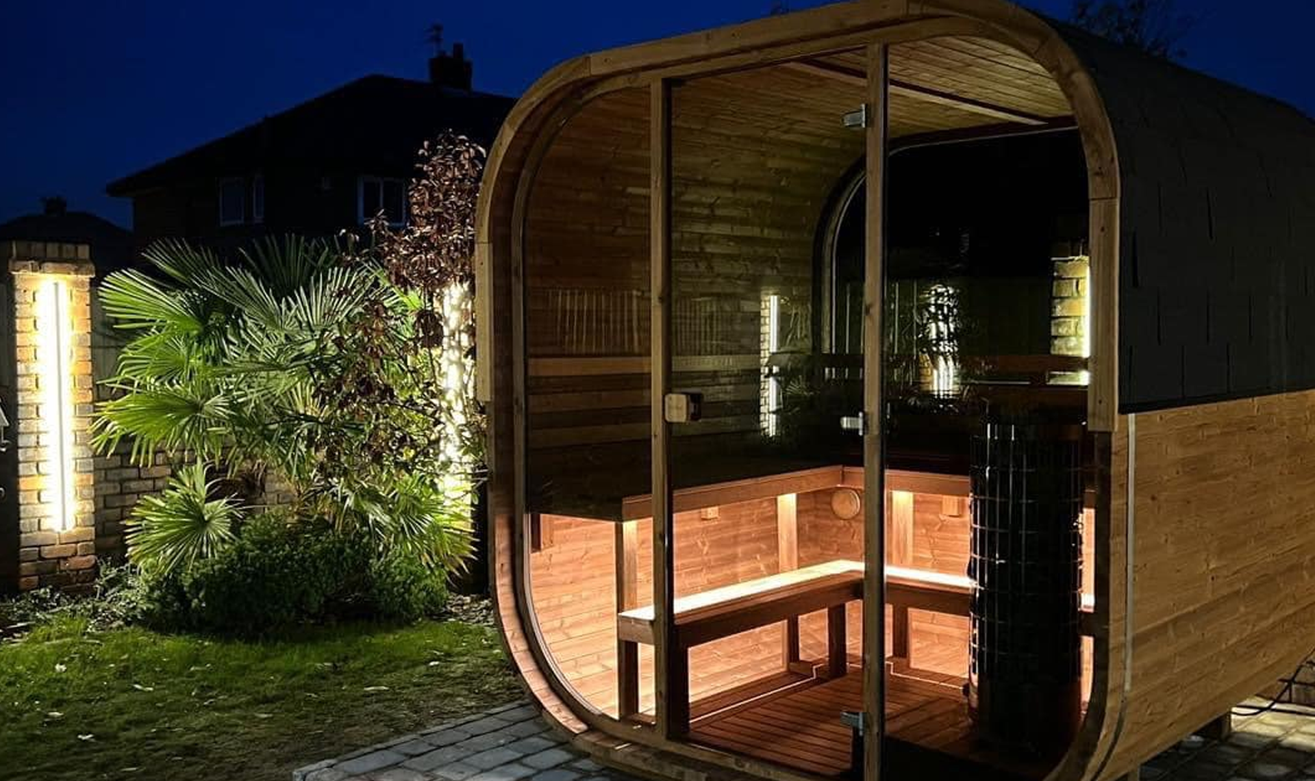 Aussensauna Glas