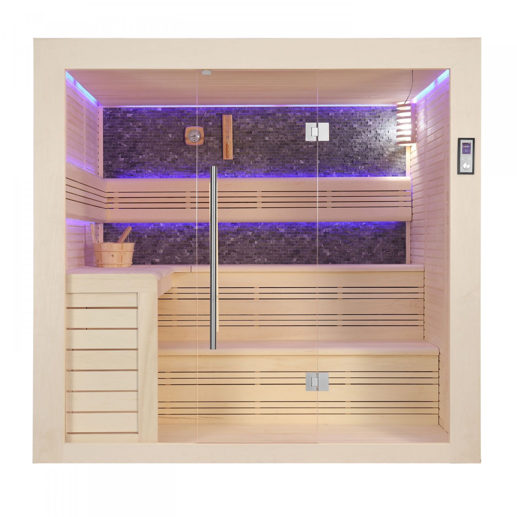 Innen Sauna Saas Fee Black Stone 2.2m