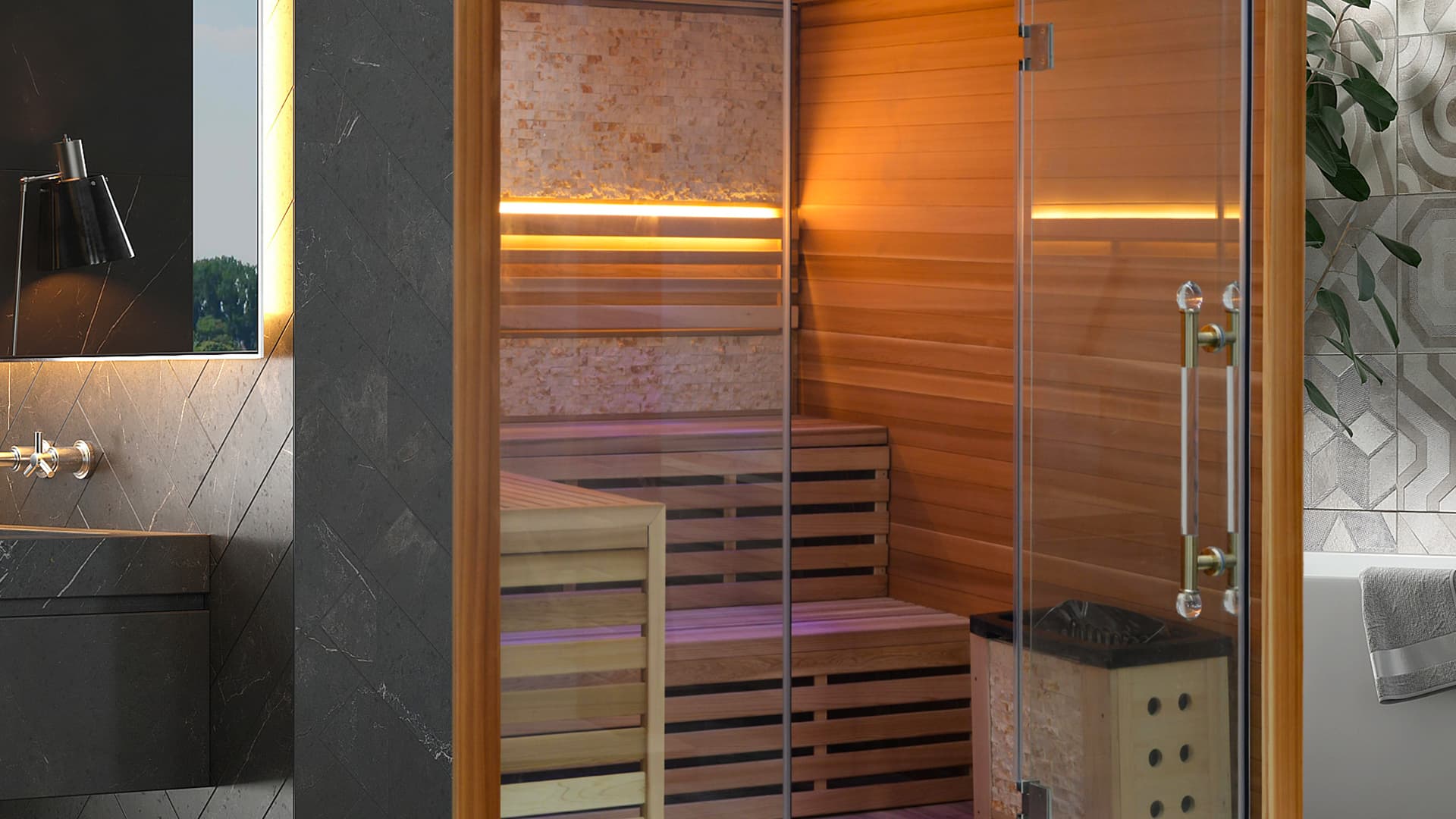 Innen Sauna Zedernholz 200 **SHOWROOM MODELL**