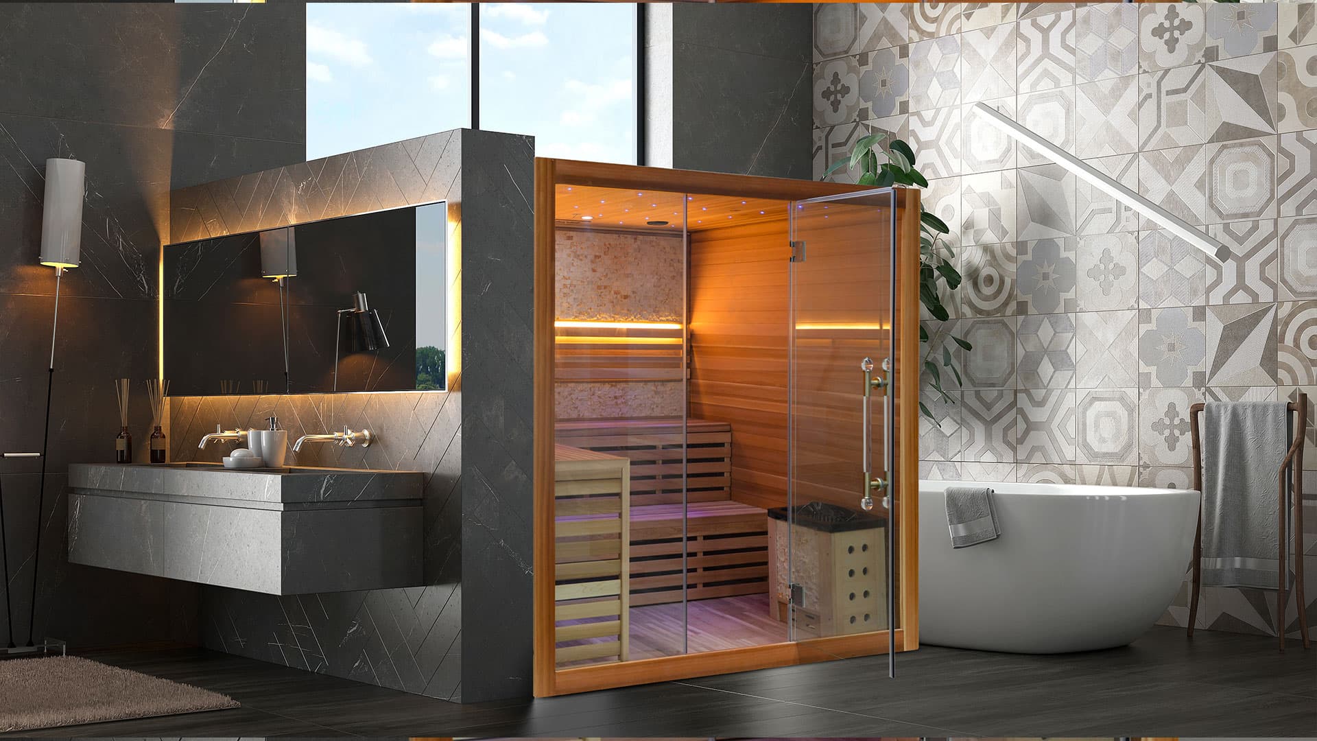 Innen Sauna Zedernholz 200 **SHOWROOM MODELL**