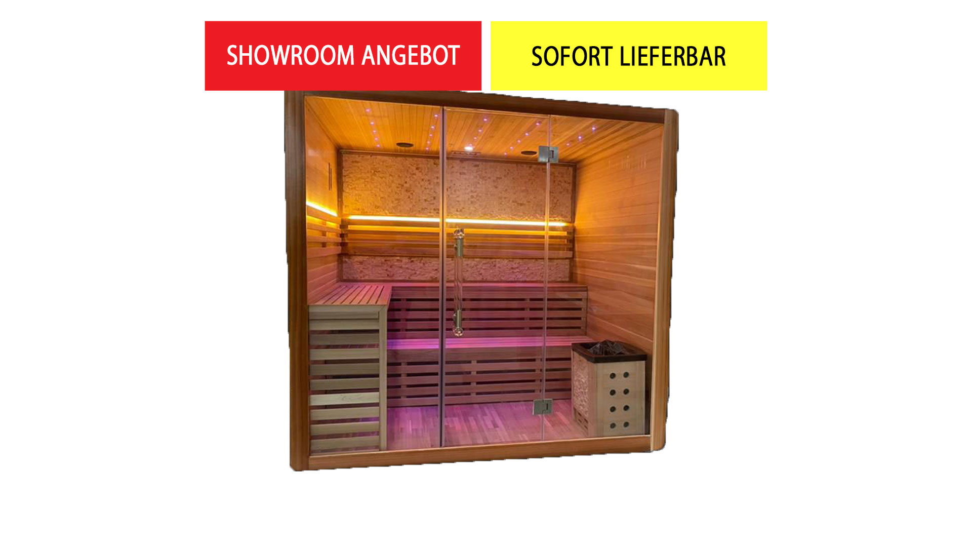 Innen Sauna Zedernholz 200 **SHOWROOM MODELL**