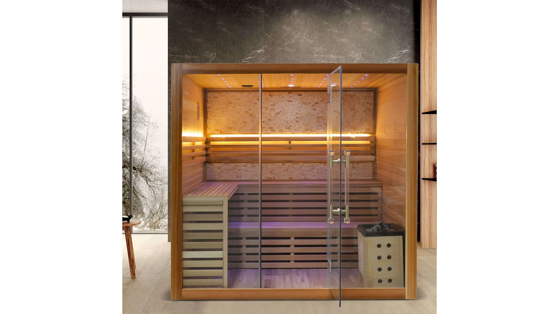 Innen Sauna Zedernholz 220 **SHOWROOM MODELL**