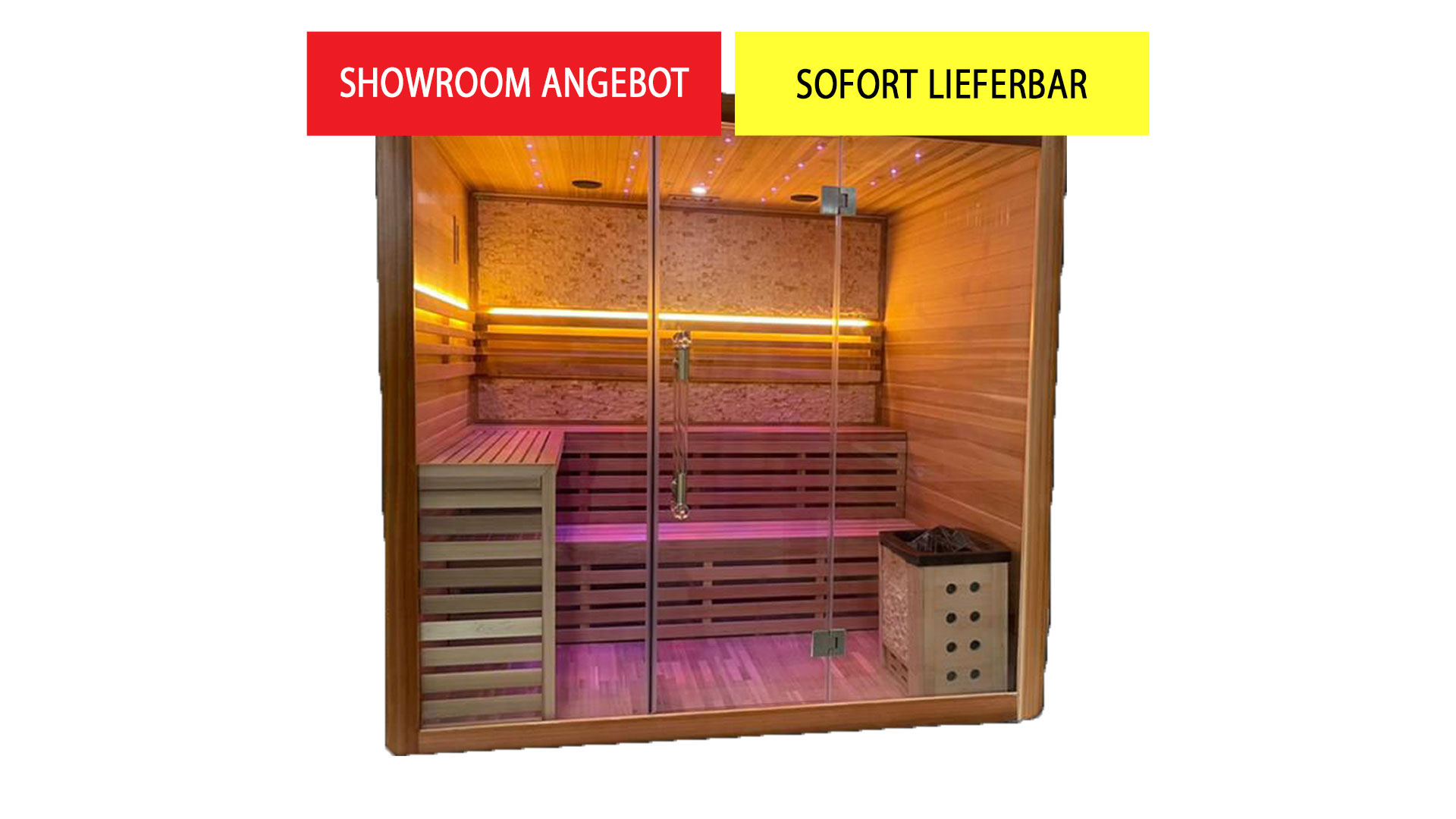 Innen Sauna Zedernholz 220 **SHOWROOM MODELL**