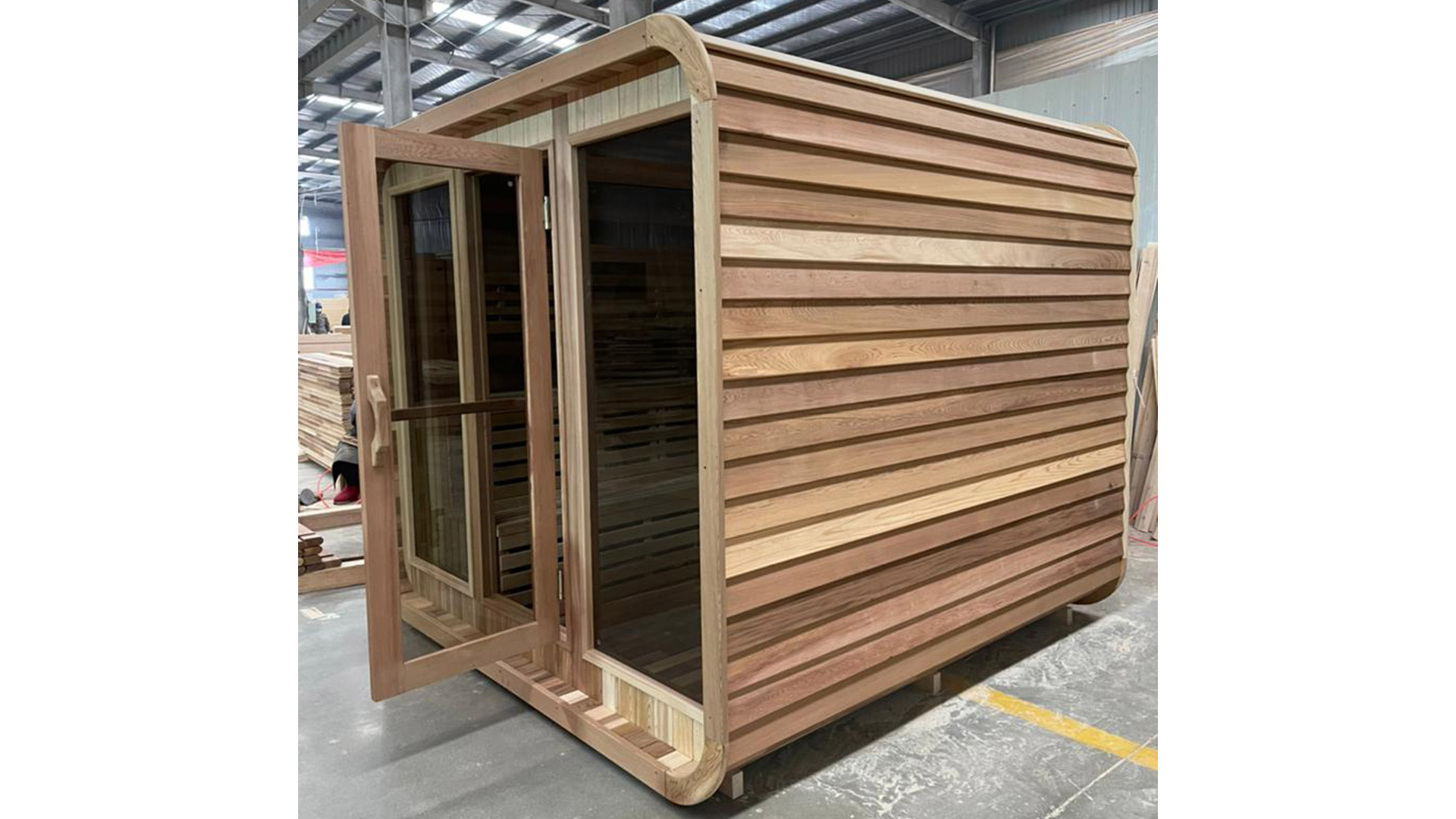 Aussensauna Panorama Zedernholz **Package DEAL**