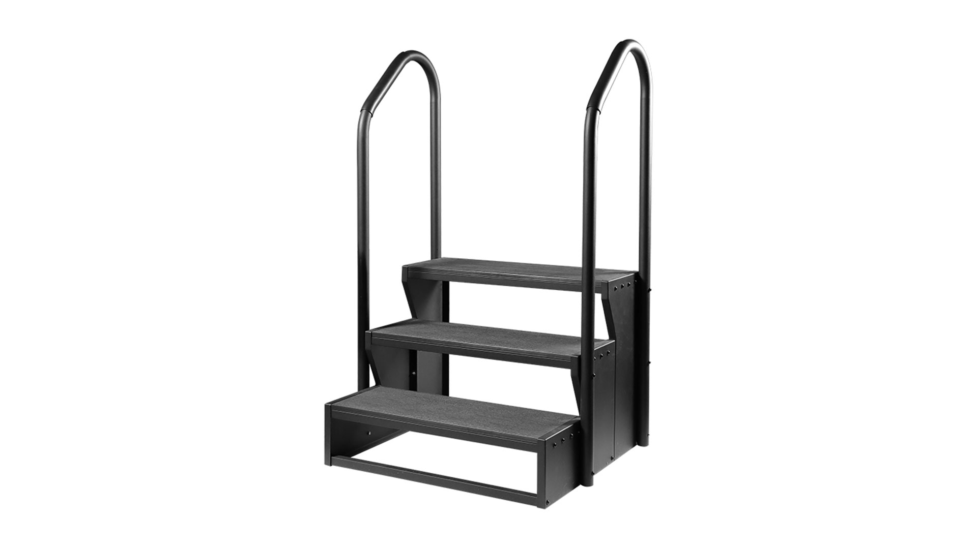 Treppe Set mit Geländer Set - 3 Stufen
