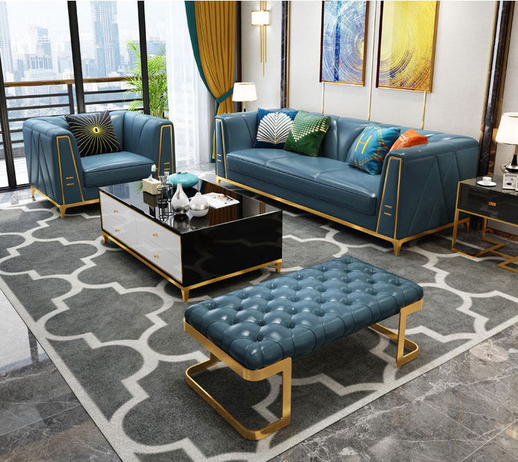 Sofa Set Aliya Vollleder **Showroom Modell**