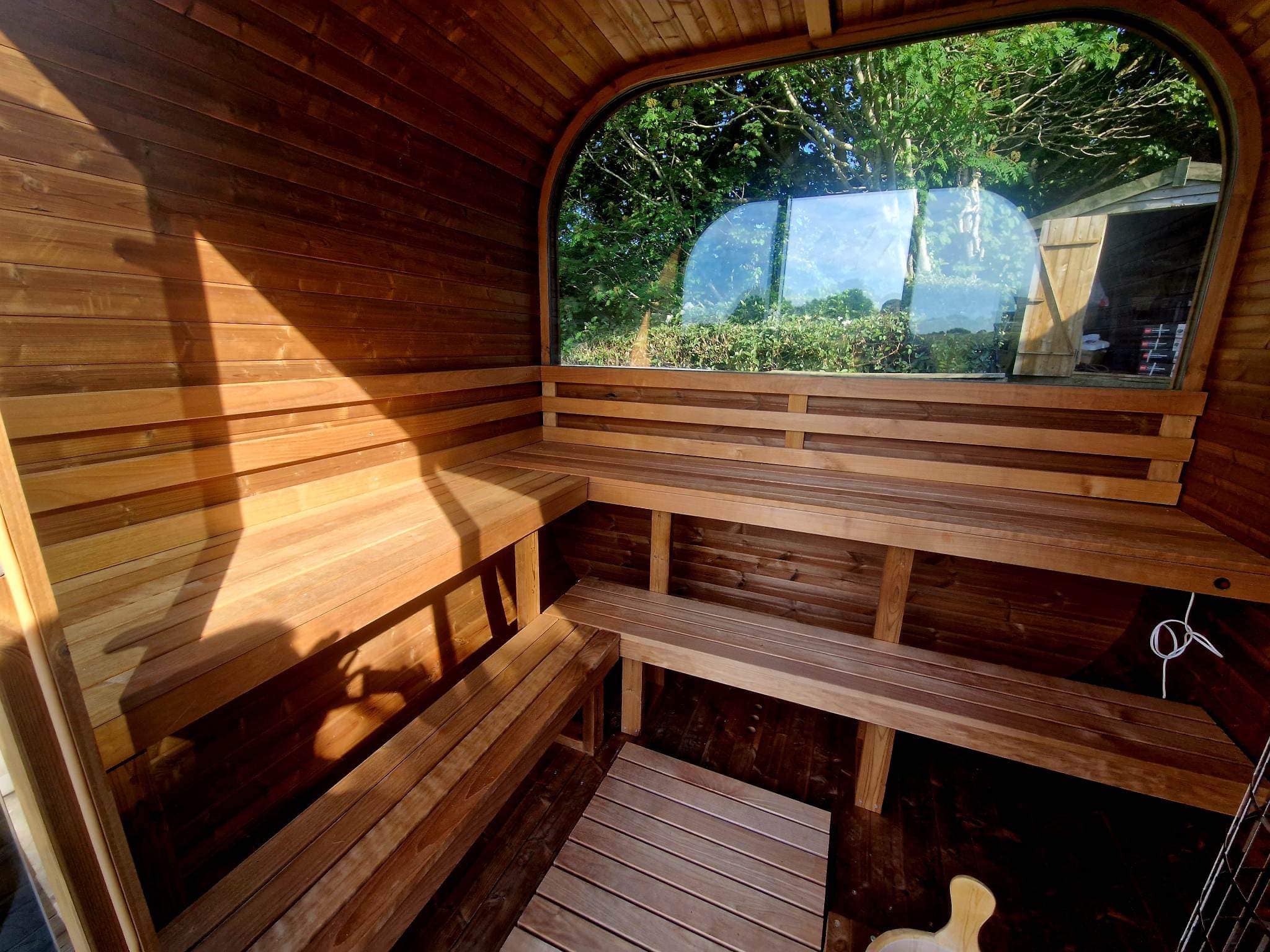 Aussensauna Panorama Thermoholz 210 **Package DEAL**