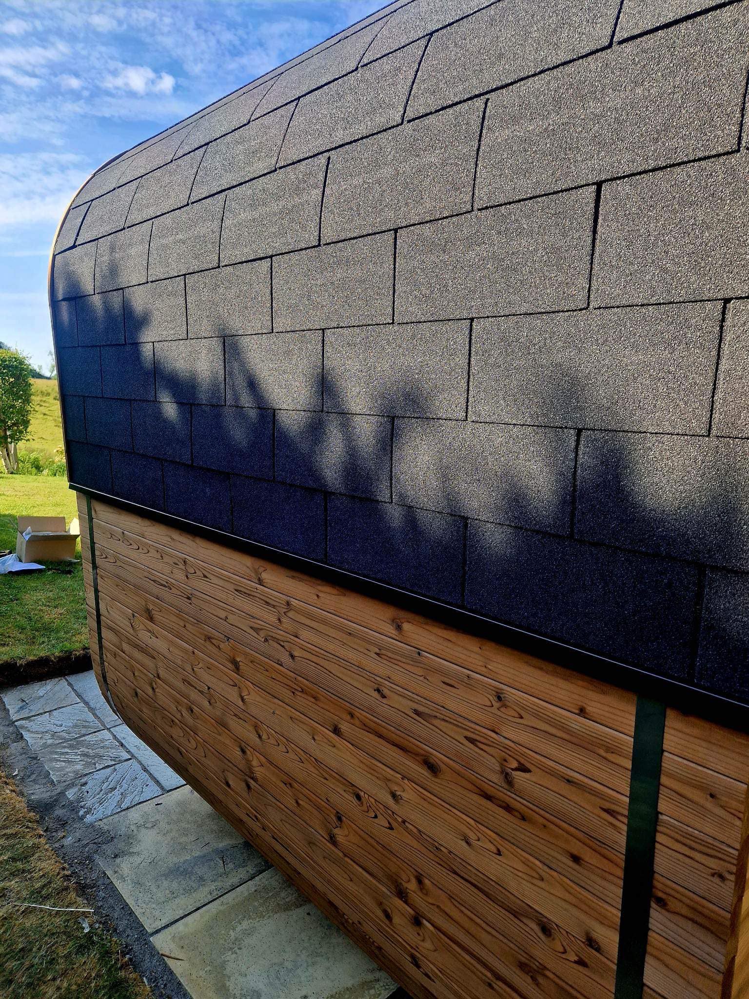 Aussensauna Panorama Thermoholz 210 **Package DEAL**