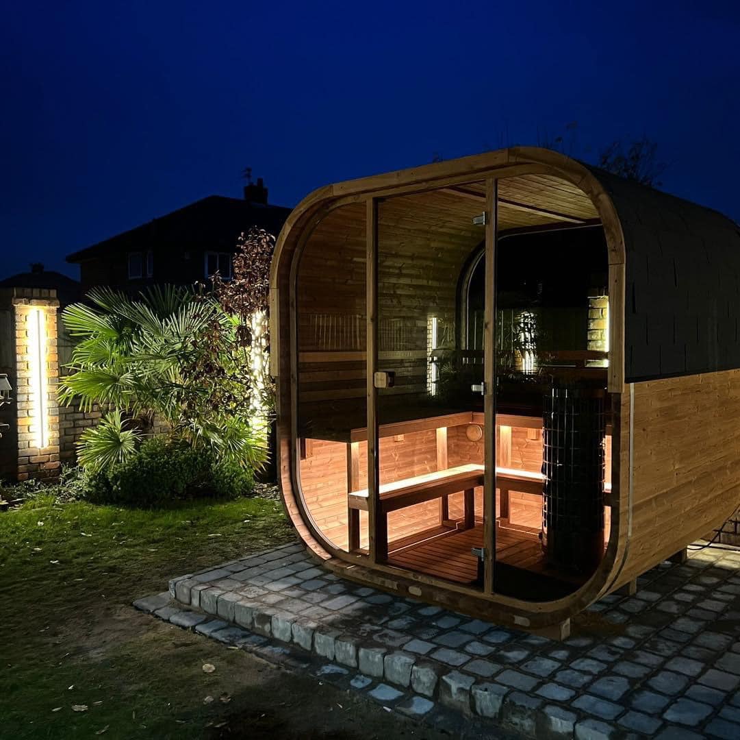 Aussensauna Panorama Thermoholz 210 **Package DEAL**