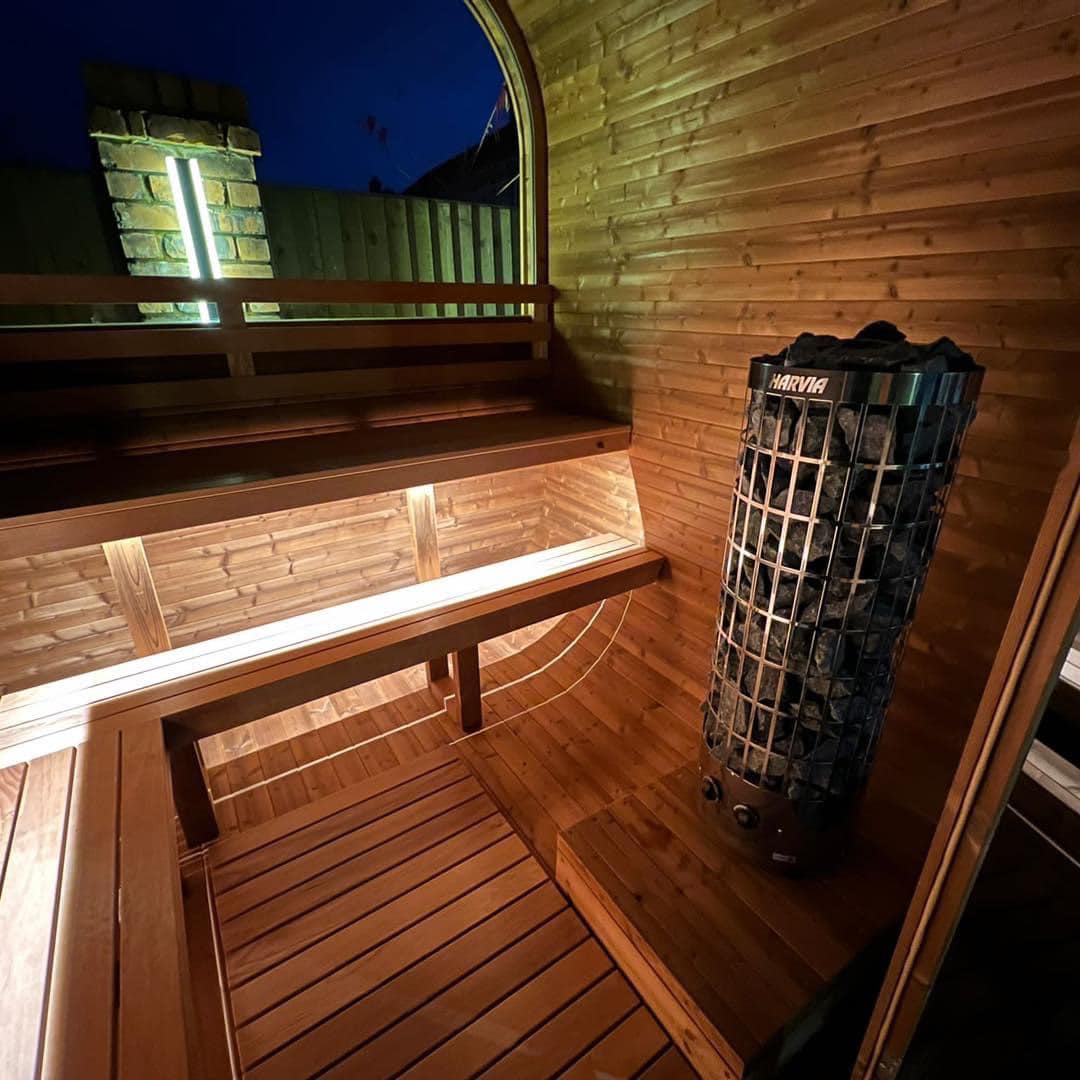 Aussensauna Panorama Thermoholz 210 **Package DEAL**