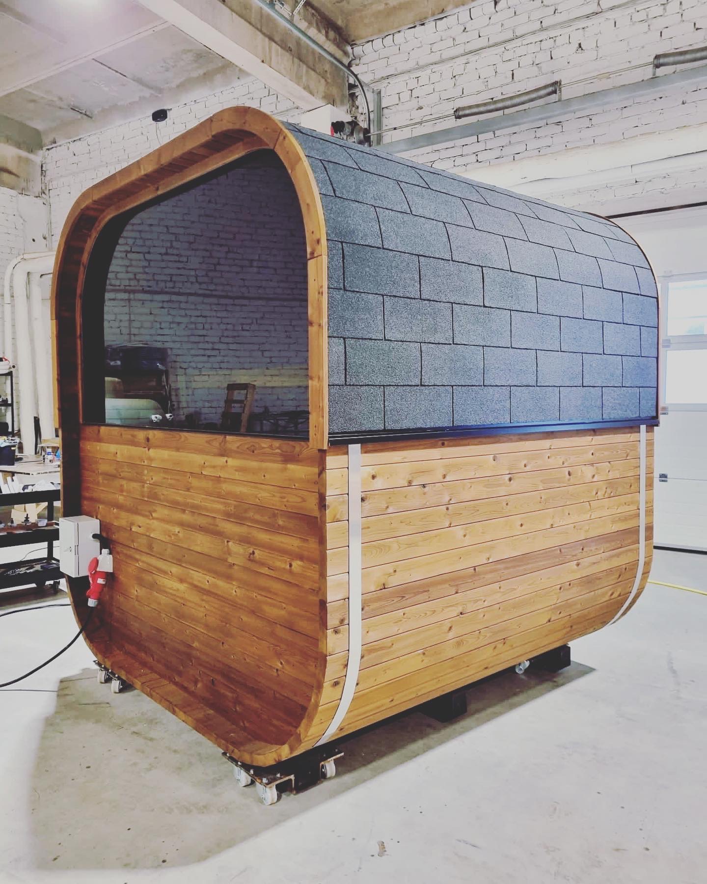 Aussensauna Panorama Thermoholz 210 **Package DEAL**