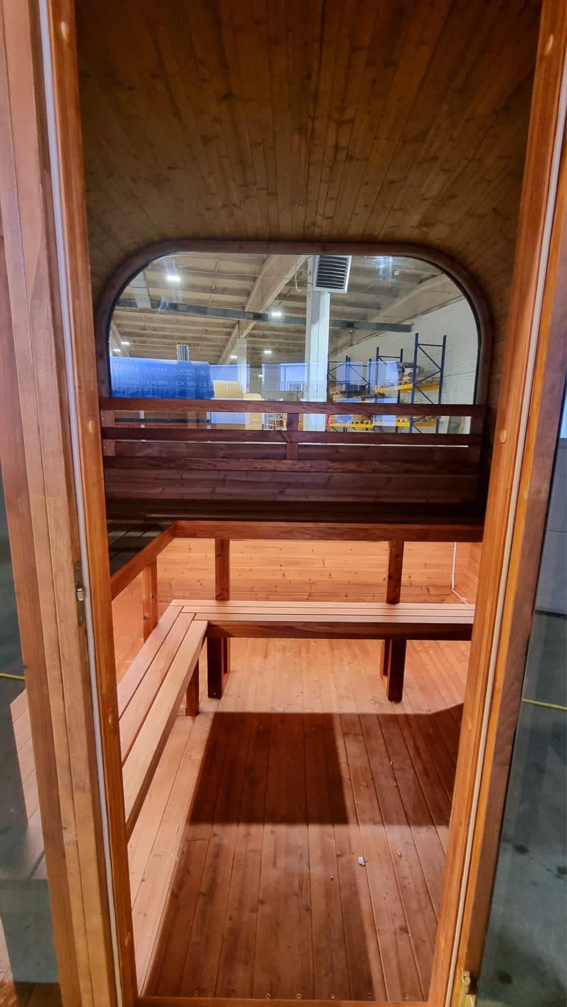 Aussensauna Panorama Thermoholz 210 **Package DEAL**