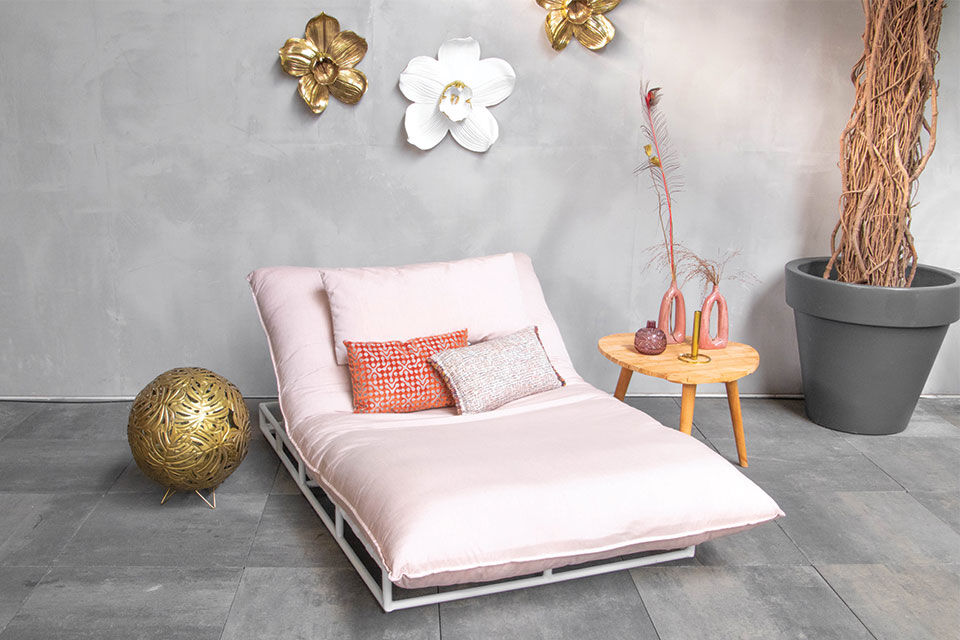 Sonnenliege Cozy Rosa für 2 Personen
