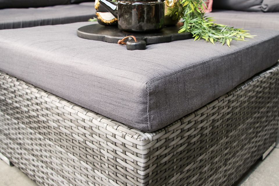 Loungeset Levy Anthrazit Rattan