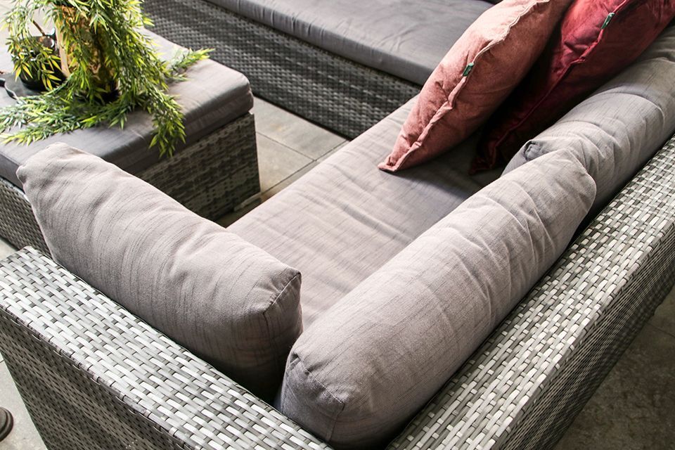 Loungeset Levy Anthrazit Rattan