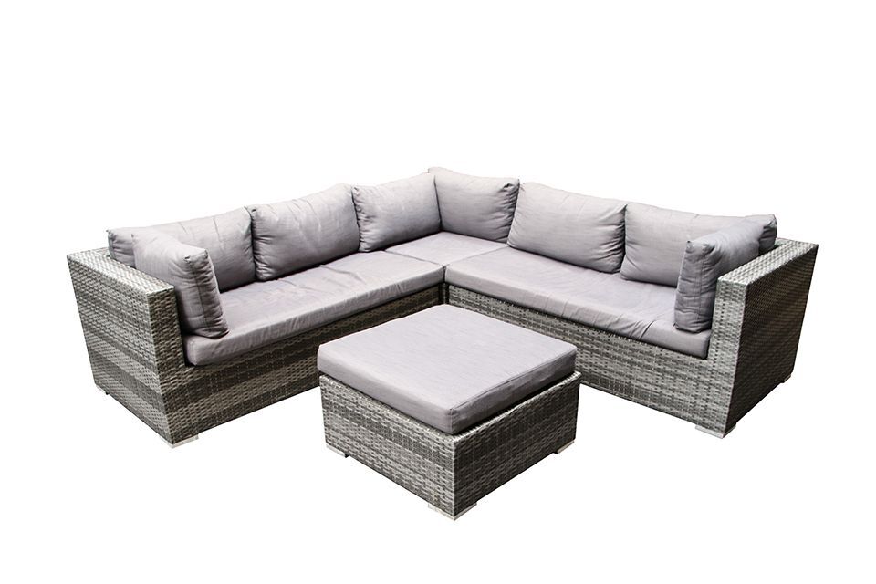 Loungeset Levy Anthrazit Rattan