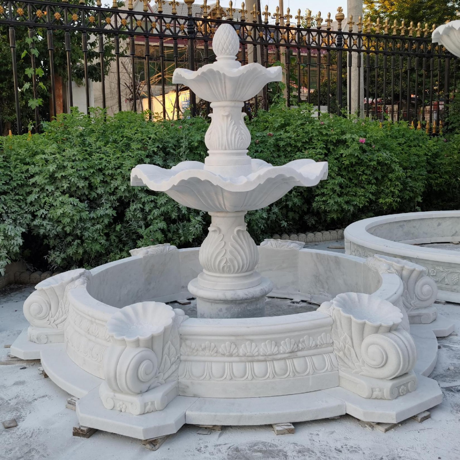 Arrigato Marmor Fontäne Springbrunnen 180cm