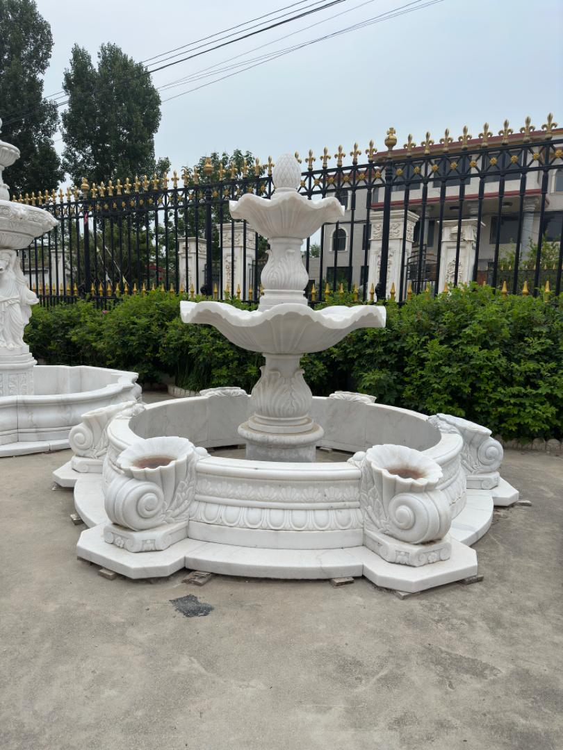 Arrigato Marmor Fontäne Springbrunnen 180cm