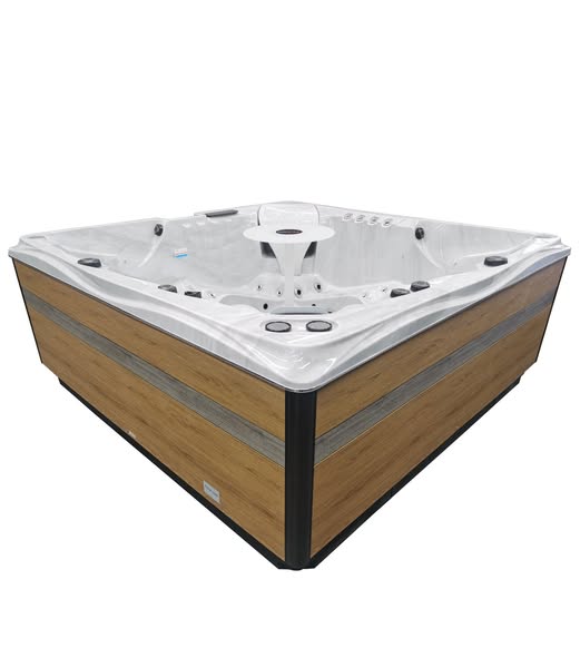 Whirlpool Dubai PLUS 123 Düsen Holzoptik  **Platin Version**