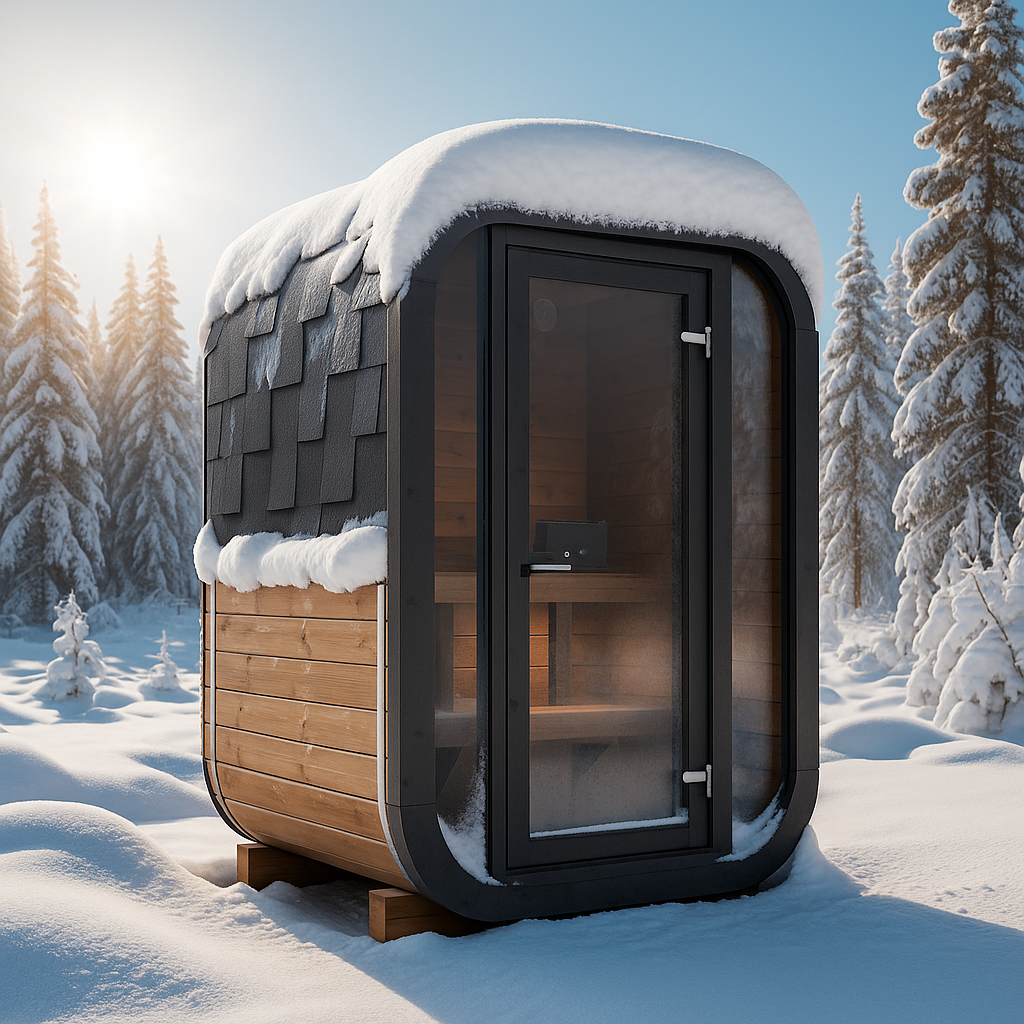 Outdoor Sauna Lumikko 130 – **Platin Version**
