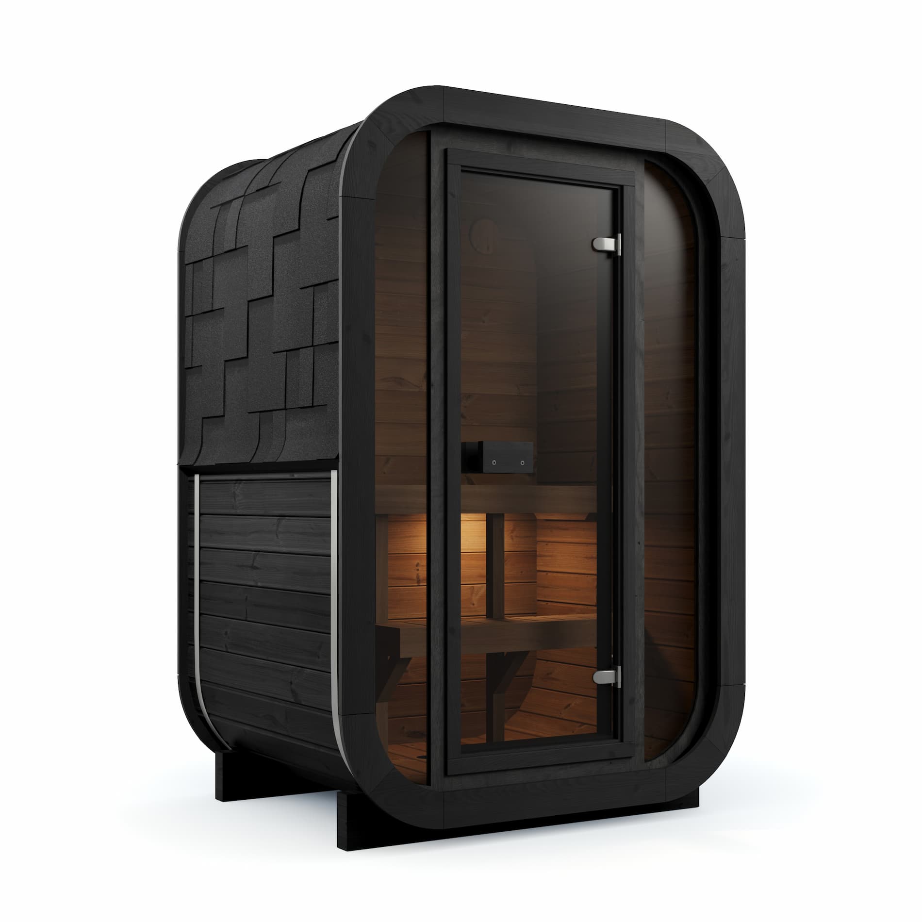 Outdoor Sauna Lumikko 130 FULL BLACK – **Platin Version**