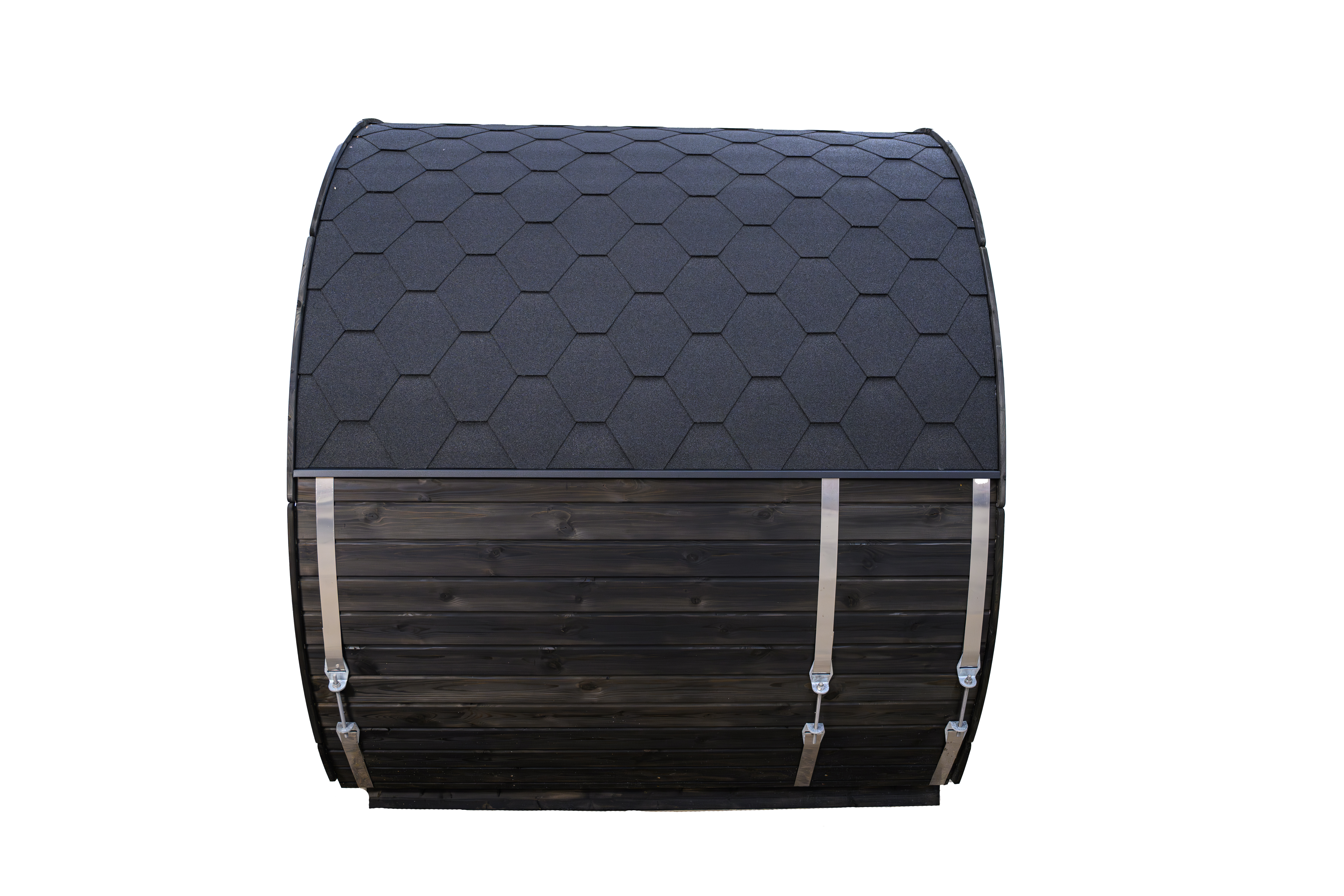 Outdoor Sauna AURORA 200 FULL BLACK Thermoholz – **Platin Version**