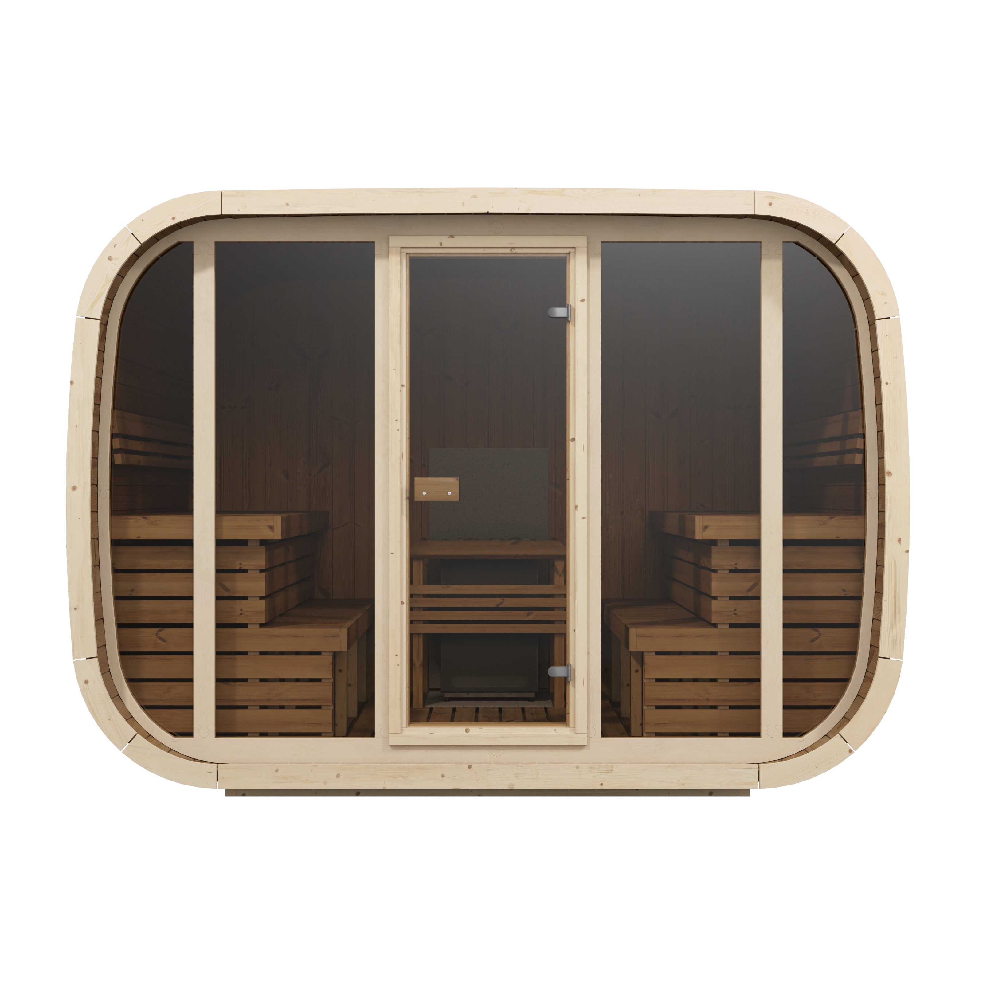 Outdoor Sauna Arctis XL Thermoholz – **Platin Version**