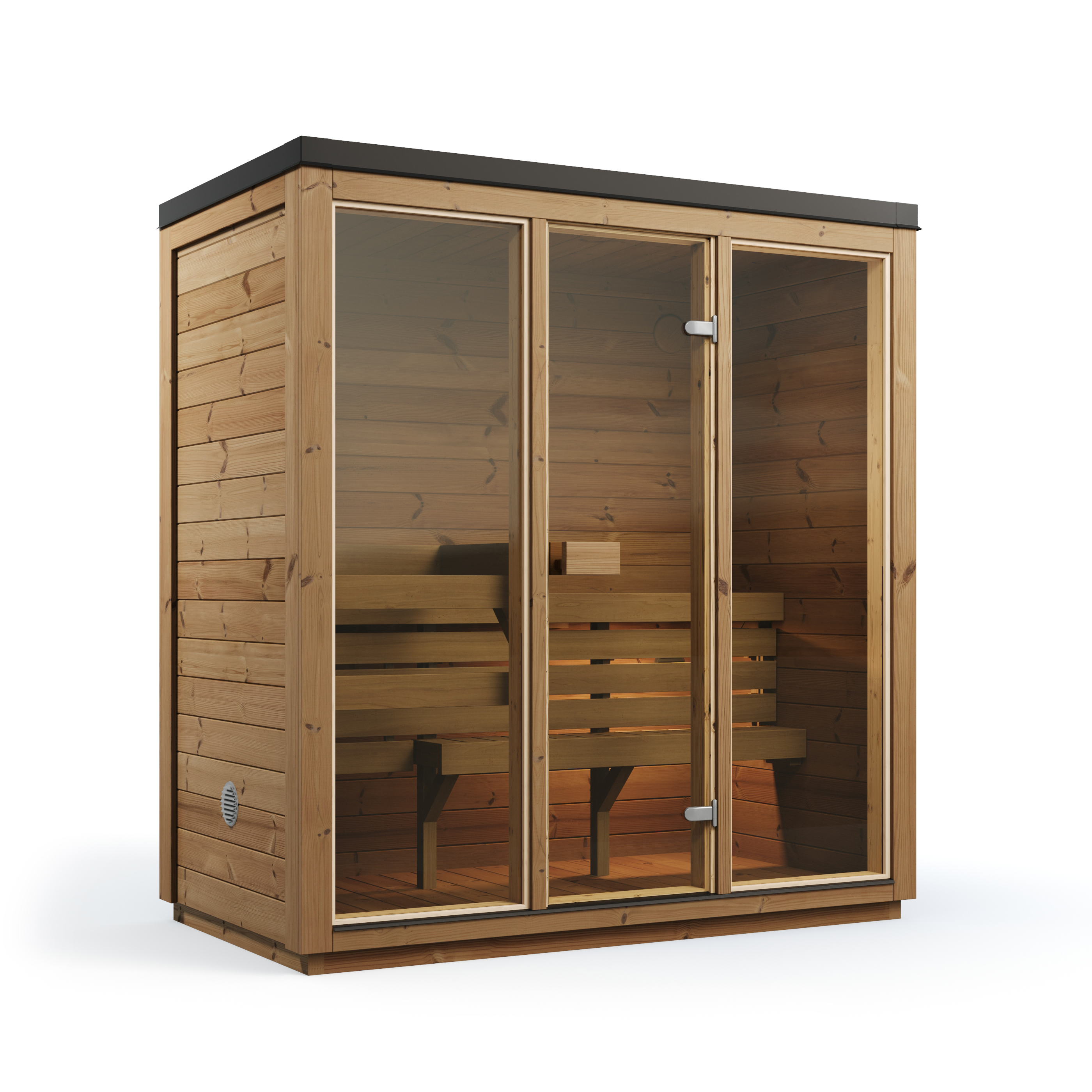 Outdoor Cube Sauna Lumo – **Platin Version**