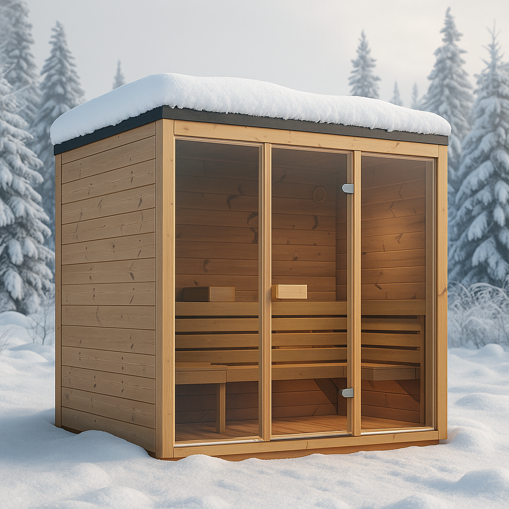 Outdoor Cube Sauna Lumo – **Platin Version**