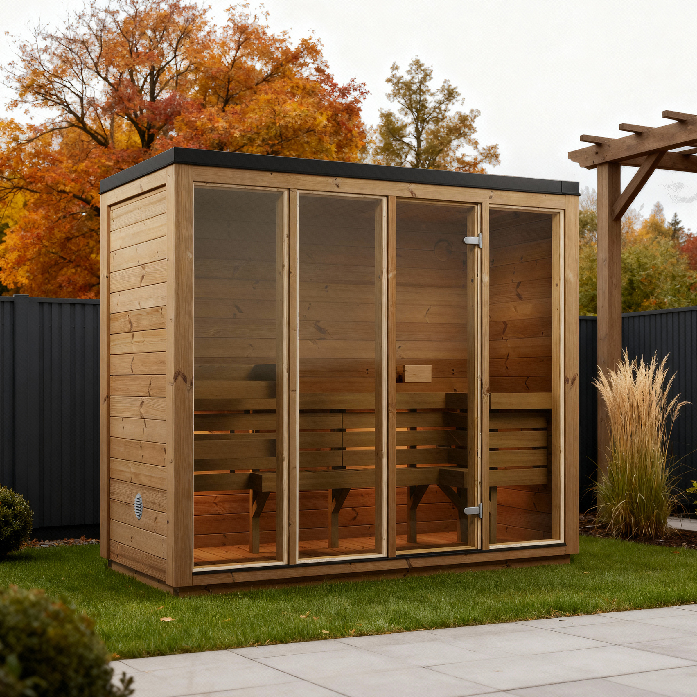 Outdoor Cube Sauna Mira – **Platin Version**