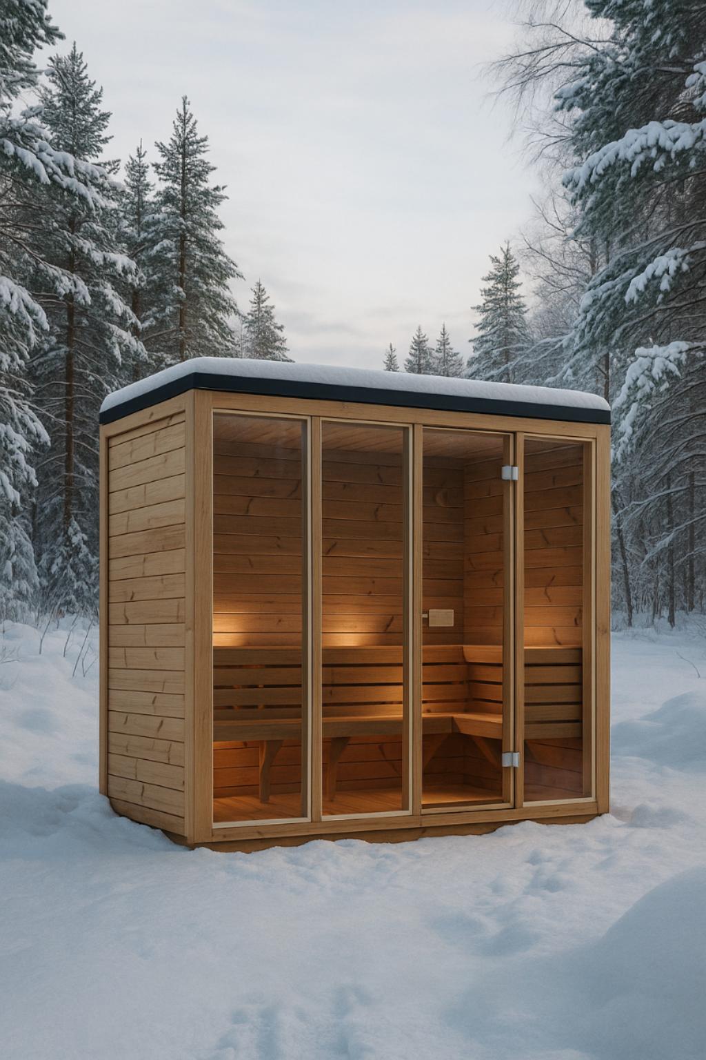 Outdoor Cube Sauna Mira – **Platin Version**