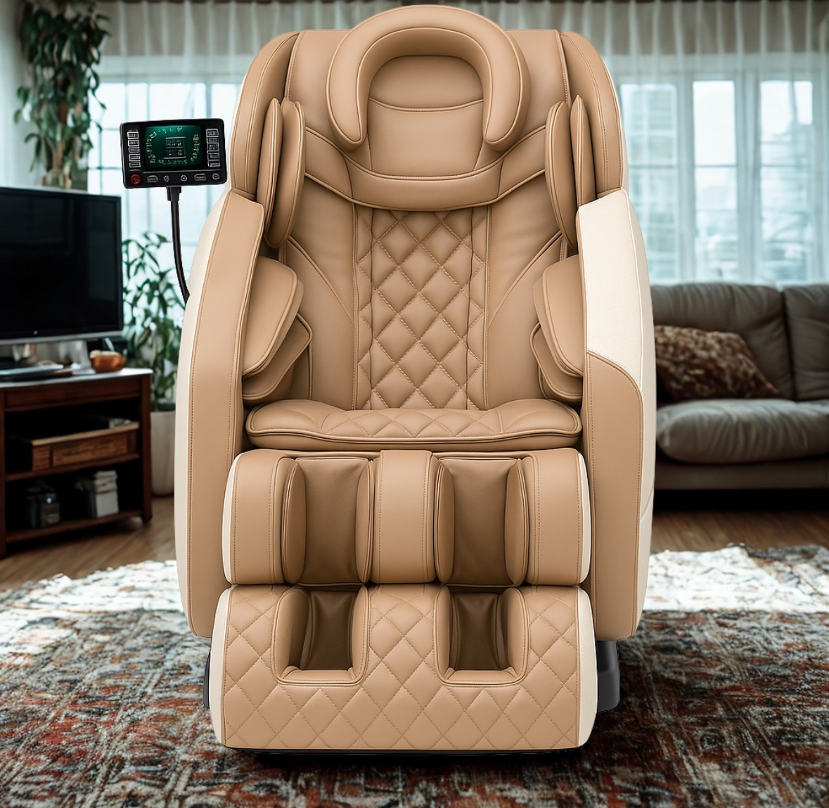 Massagesessel Beige iRelax **Platinum**