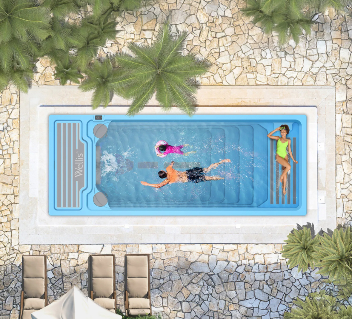 Swim Spa Wellis Beach Club **Ohne Serviceschacht**