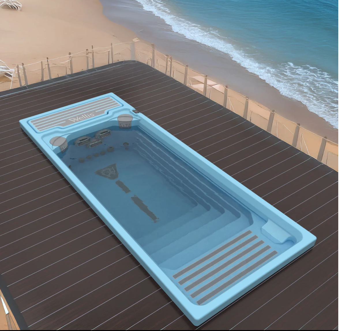 Swim Spa Wellis Beach Club **Ohne Serviceschacht**