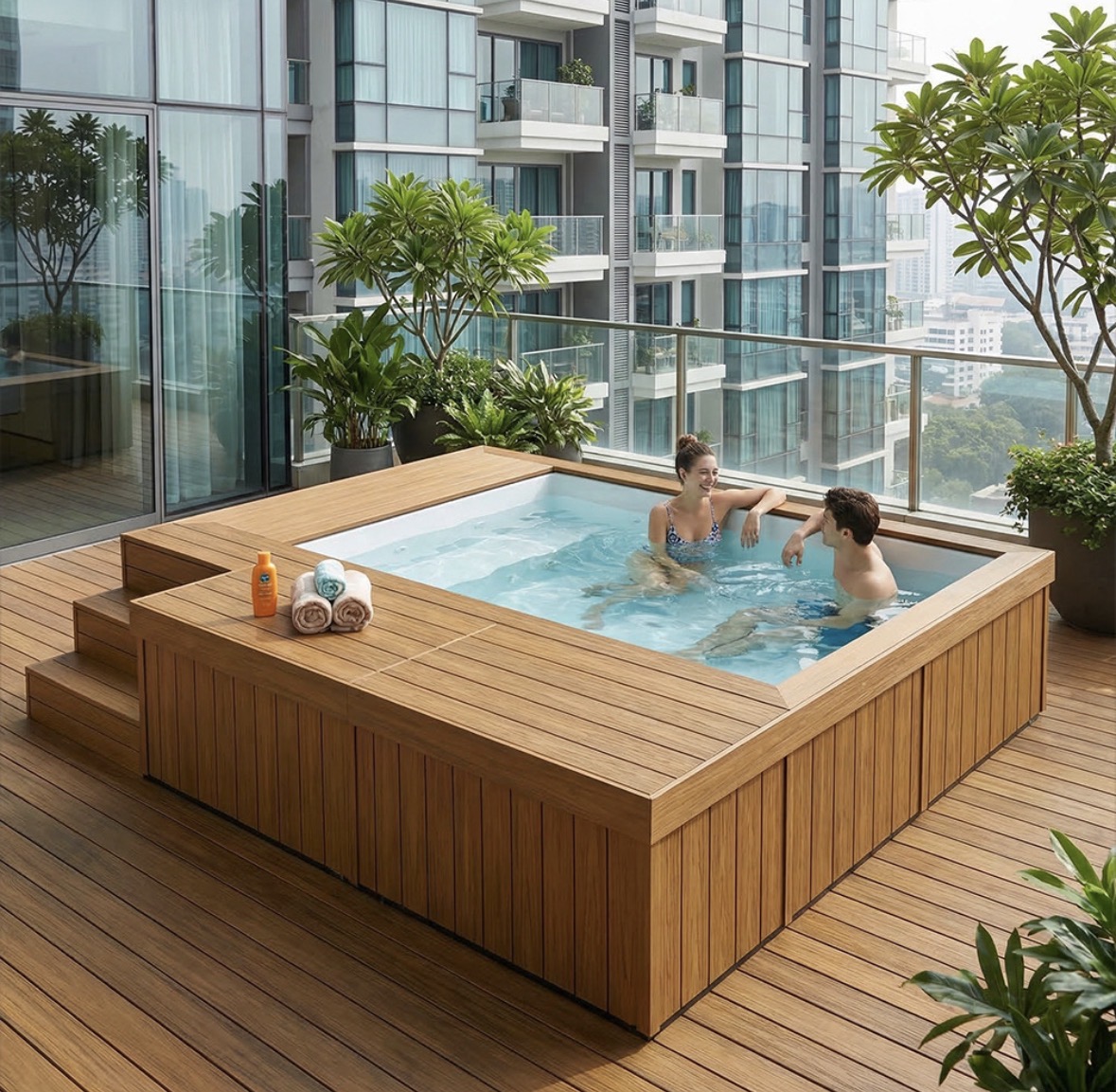 Whirlpool Mini Pool Santorini WPC **ARRIGATO® Mediterranean Collection**