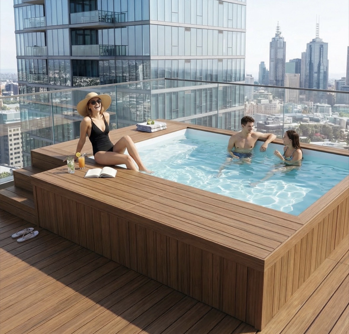 Whirlpool Mini Pool Santorini WPC **ARRIGATO® Mediterranean Collection**