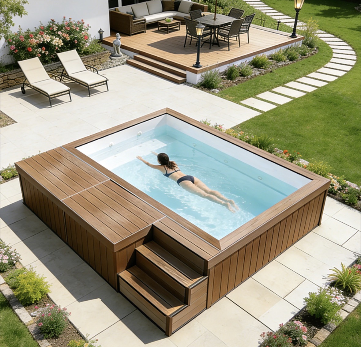 Whirlpool Mini Pool Santorini WPC **ARRIGATO® Mediterranean Collection**