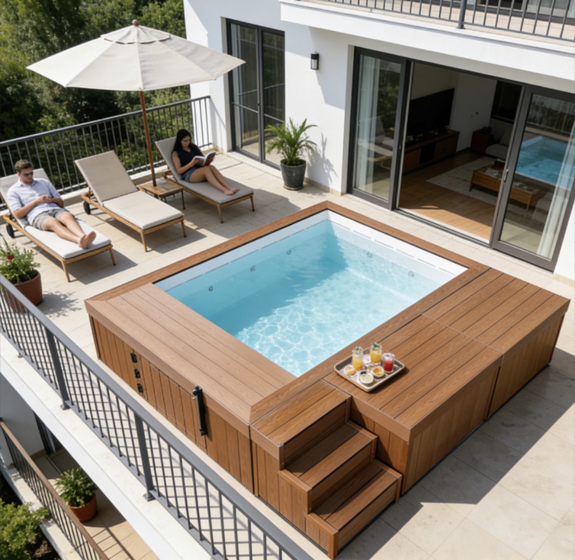 Whirlpool Mini Pool Santorini WPC **ARRIGATO® Mediterranean Collection**
