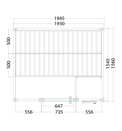 Massivsauna 160 x 200 x 200cm