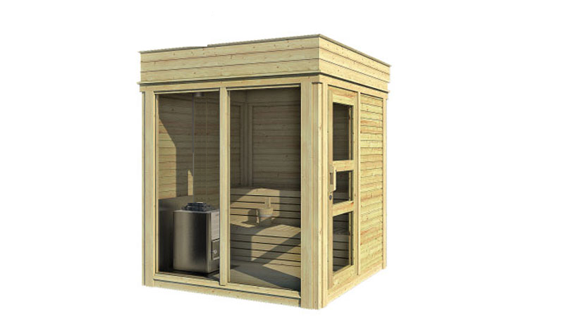 Aussensauna Cube