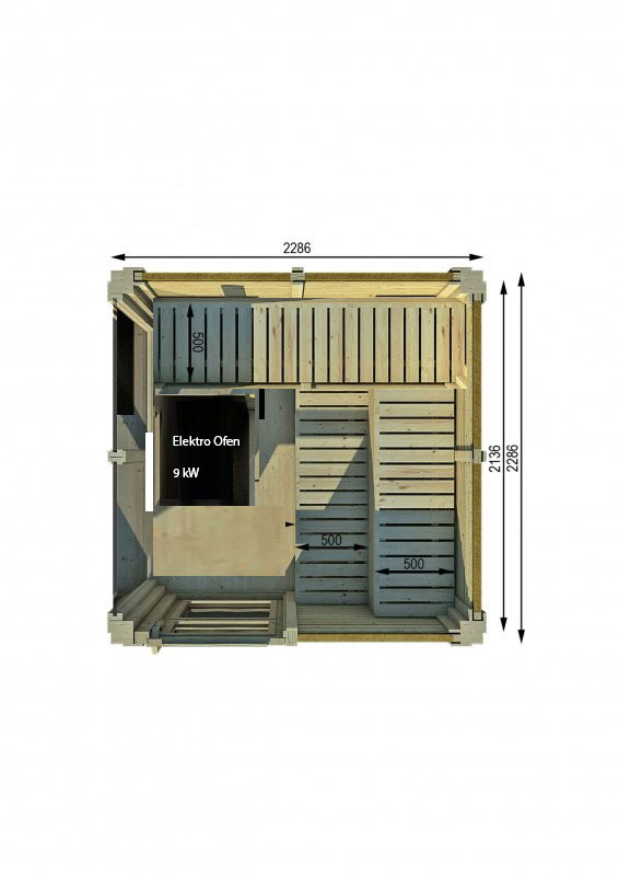 Aussensauna Cube