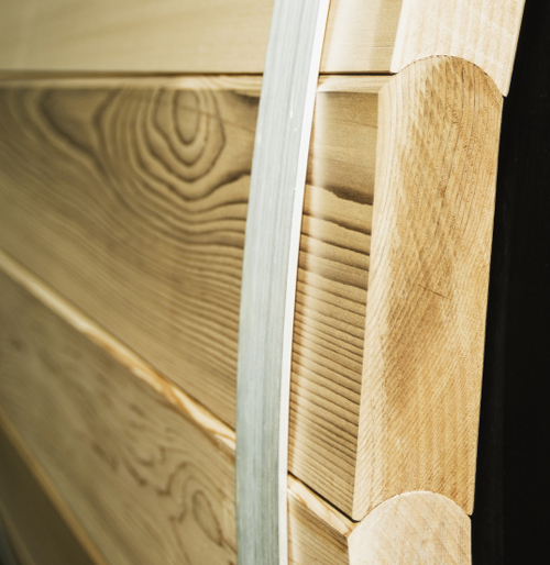 Fasssauna Zedernholz Holzrückwand 245