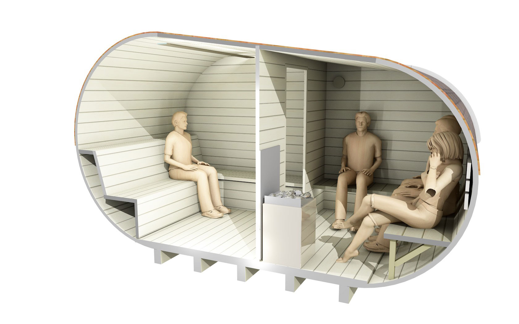 Aussensauna Happy